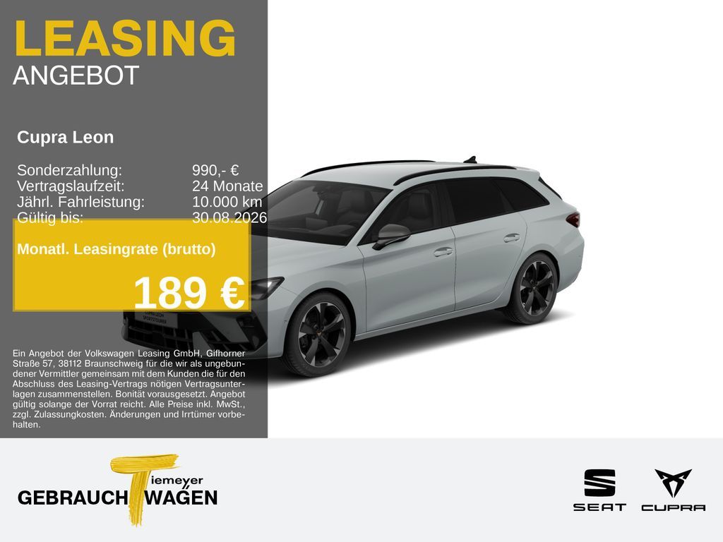 Cupra Leon Sportstourer 2.0 TDI LM18 AHK KAMERA eKLAPP Leasing