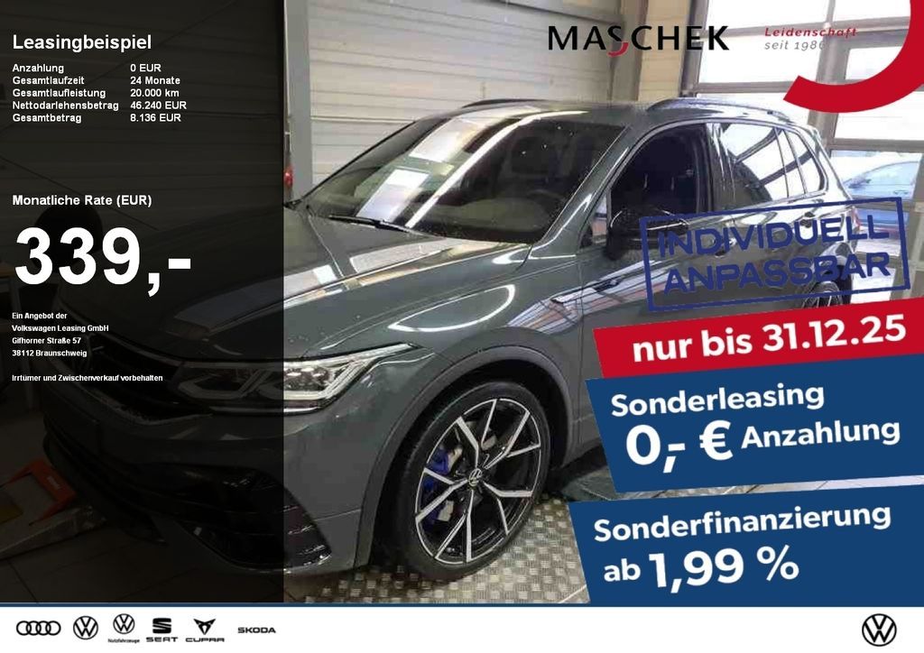 Volkswagen Tiguan R 2.0 TSI AHK Pano Memory LM21 RearView A Leasing