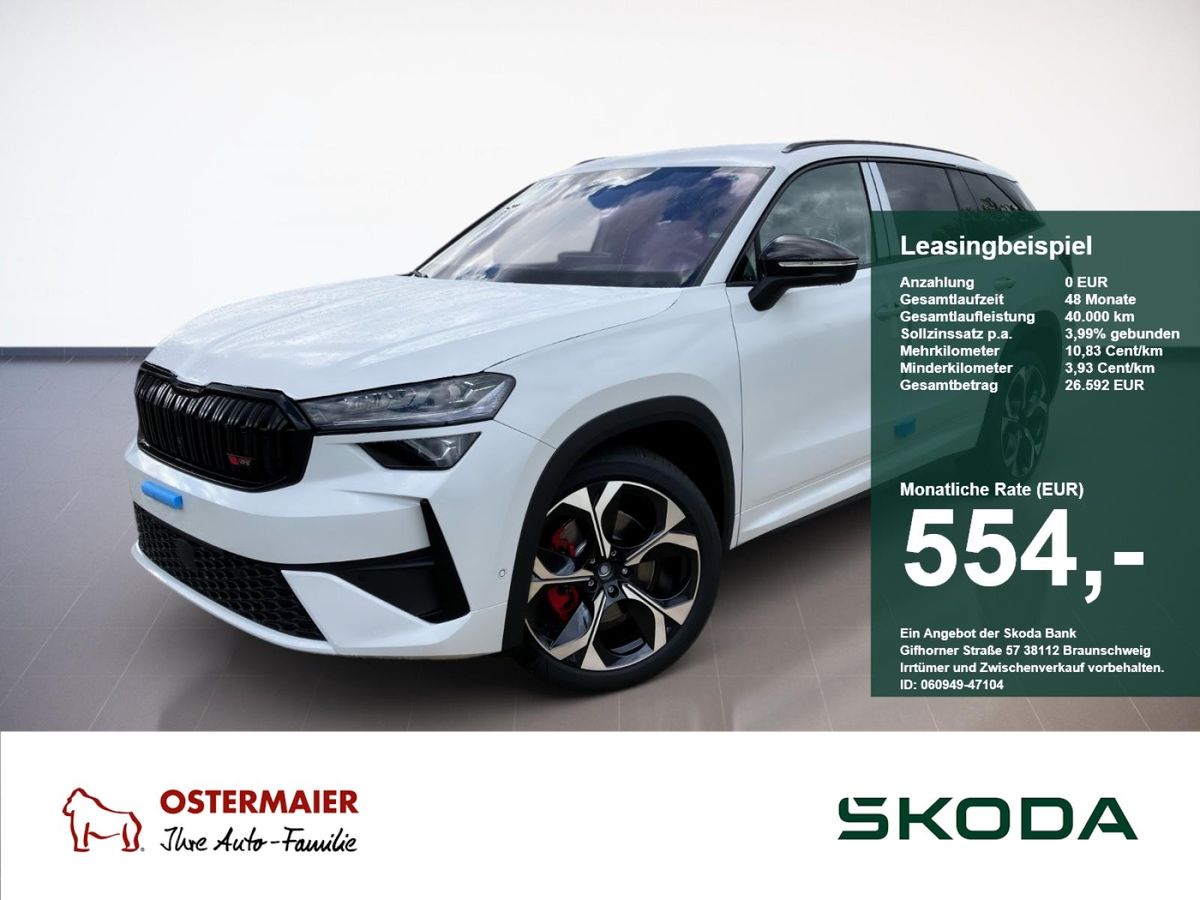 Skoda Kodiaq RS 2.0 TSI. MATRIX.NAV.DSG.CANTON.PANO.HUD.360°.AMBIENTE.DAB+ Leasing