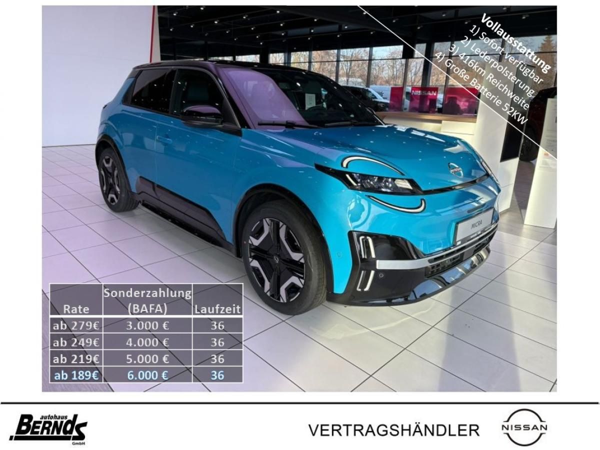 Nissan Micra BAFA EINGERECHNET‼️EVOLVE ⚡52KWH 🔝 416KM REICHWEITE🚗SOFORT VERFÜGBAR ! #PRIVATKUNDENANGEBOT Leasing