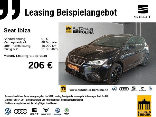 Seat Ibiza 1.0 TSI FR Black Edition DSG *Vision+*NAV* Leasing