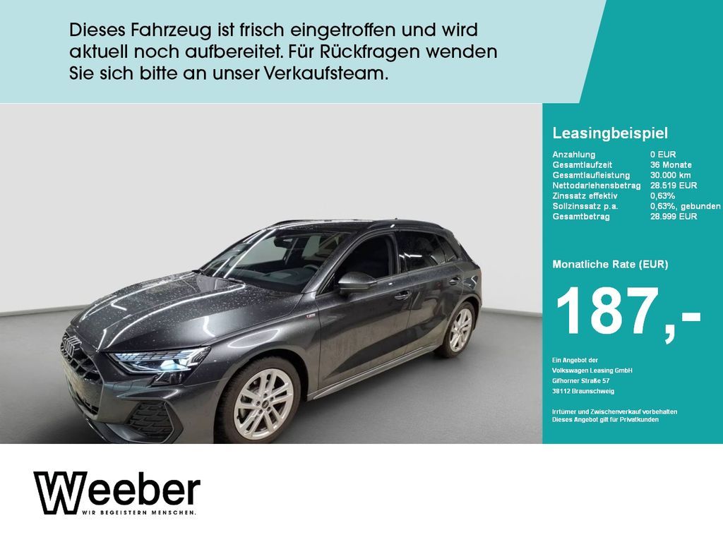 Audi A3 Sportback S line *AHK*APP CONNECT*LED*NAVI*KA Leasing