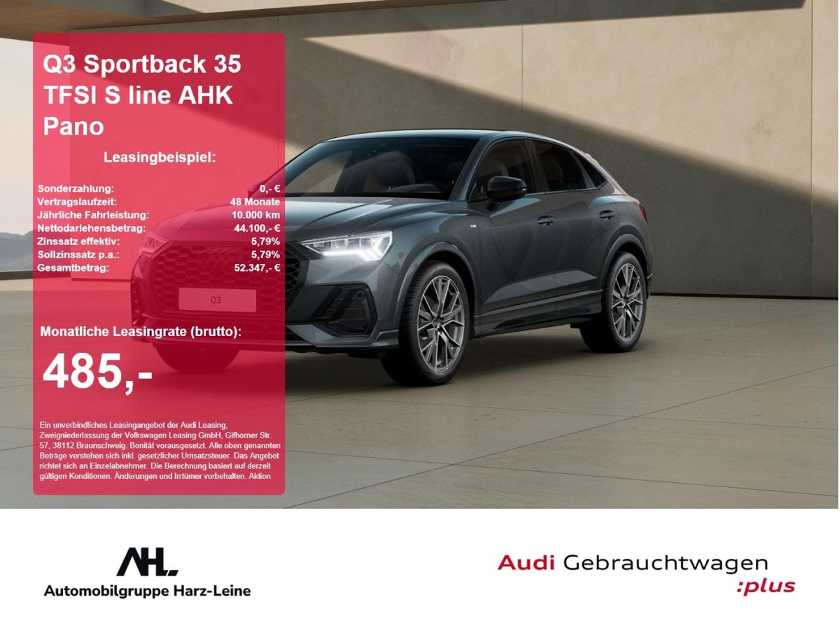 Audi Q3 Sportback 35 TFSI S line AHK Pano 2xKlima ACC Leasing