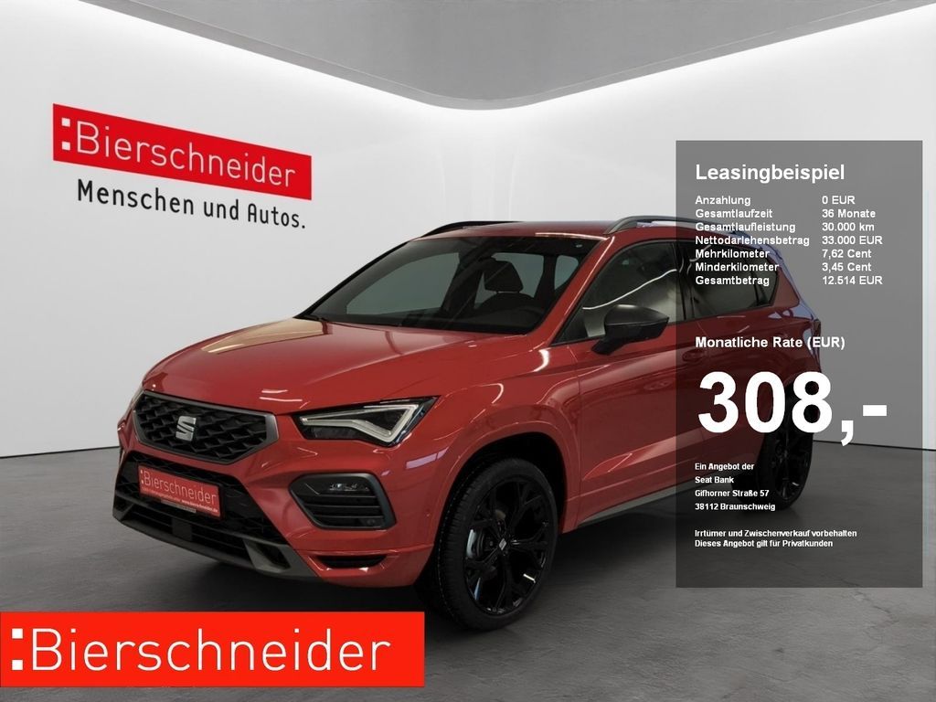 Seat Ateca 1.5 TSI DSG FR Black Edition AHK+Kamera+19 Leasing