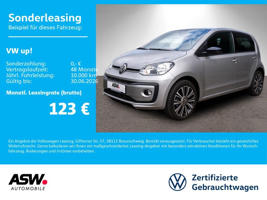 Volkswagen up! Active 1.0 MPI Klimaauto SHZ PDC RFK GRA ALU Leasing