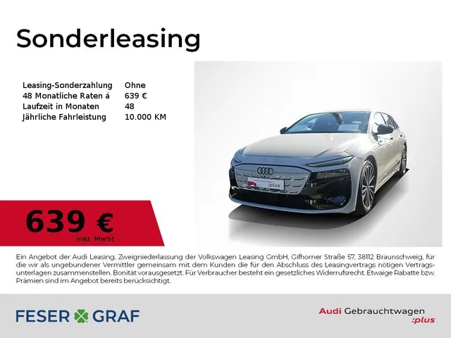 Audi A6 e-tron Avant S line AHK Luftfahrw. Matrix 20"