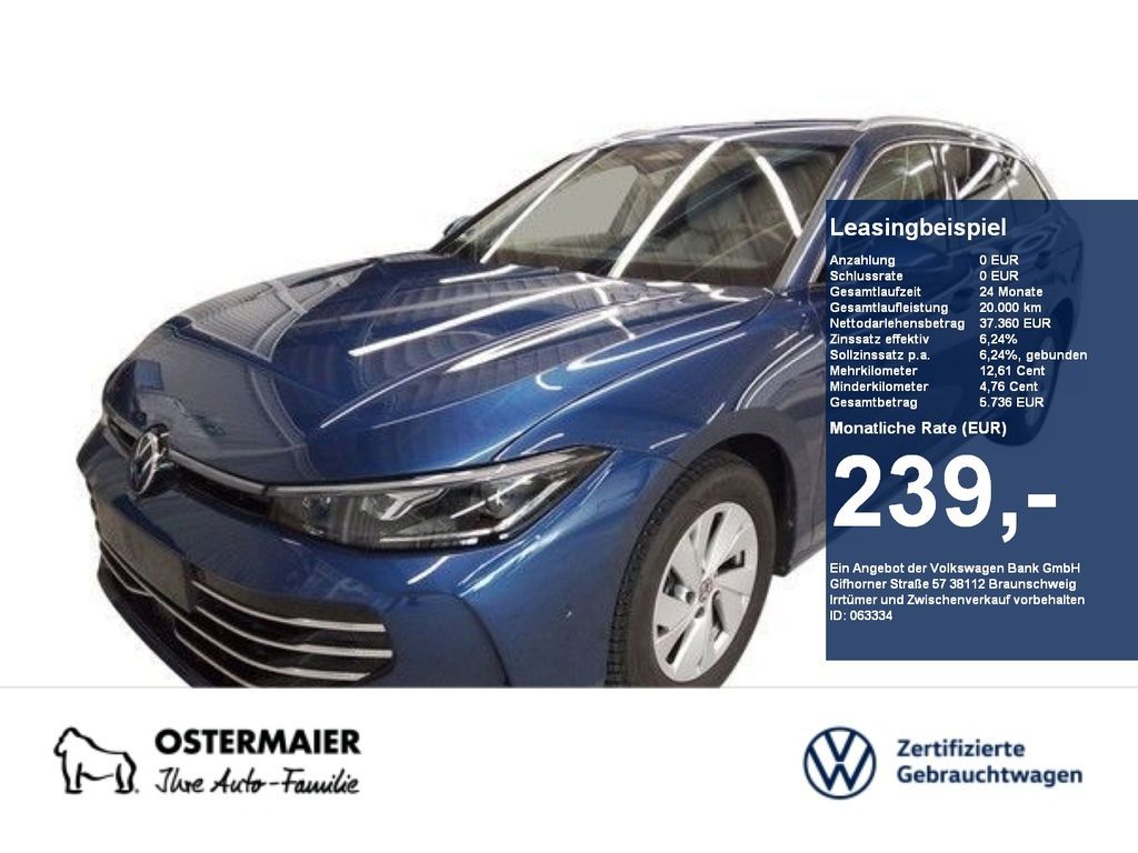 Volkswagen Passat Variant ELEGANCE 2.0TDI 150PS NP.66T AHK. Leasing
