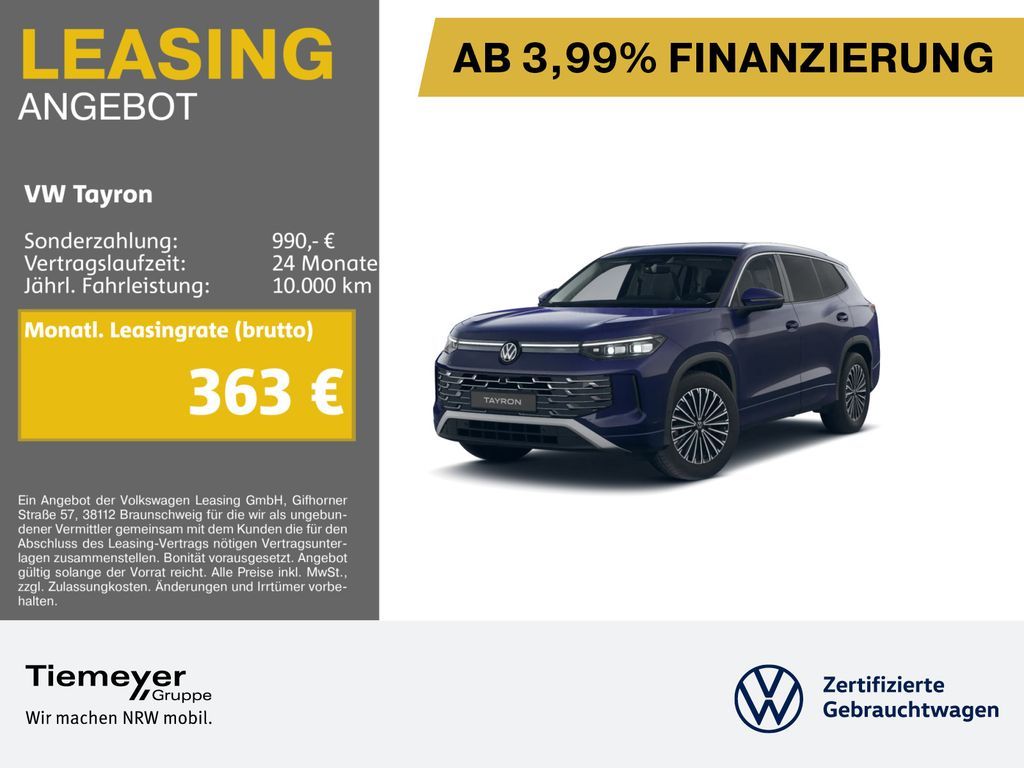 Volkswagen Tayron eHybrid ELEGANCE MATRIX ASSIST HuD AHK Leasing