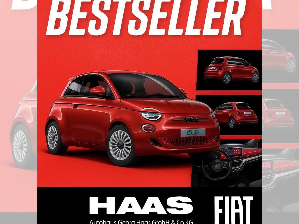 Fiat 500e 🔥 BESTSELLER: Elektro (RED) 🚗⚡ – großer Akku 🔋🔝 CarPlay & vieles mehr! ❤️ Leasing