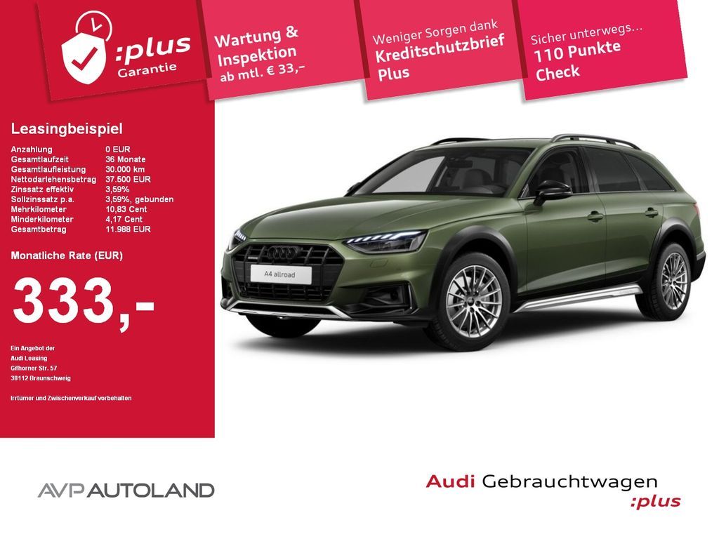 Audi A4 allroad TDI quattro S tronic | MMI NAVI PLUS Leasing