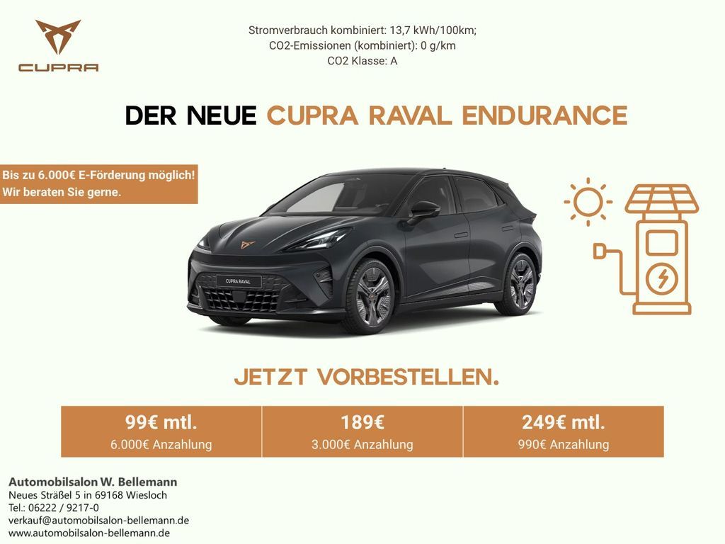 Cupra CUPRA Raval Endurance Edition Dynamic Leasing