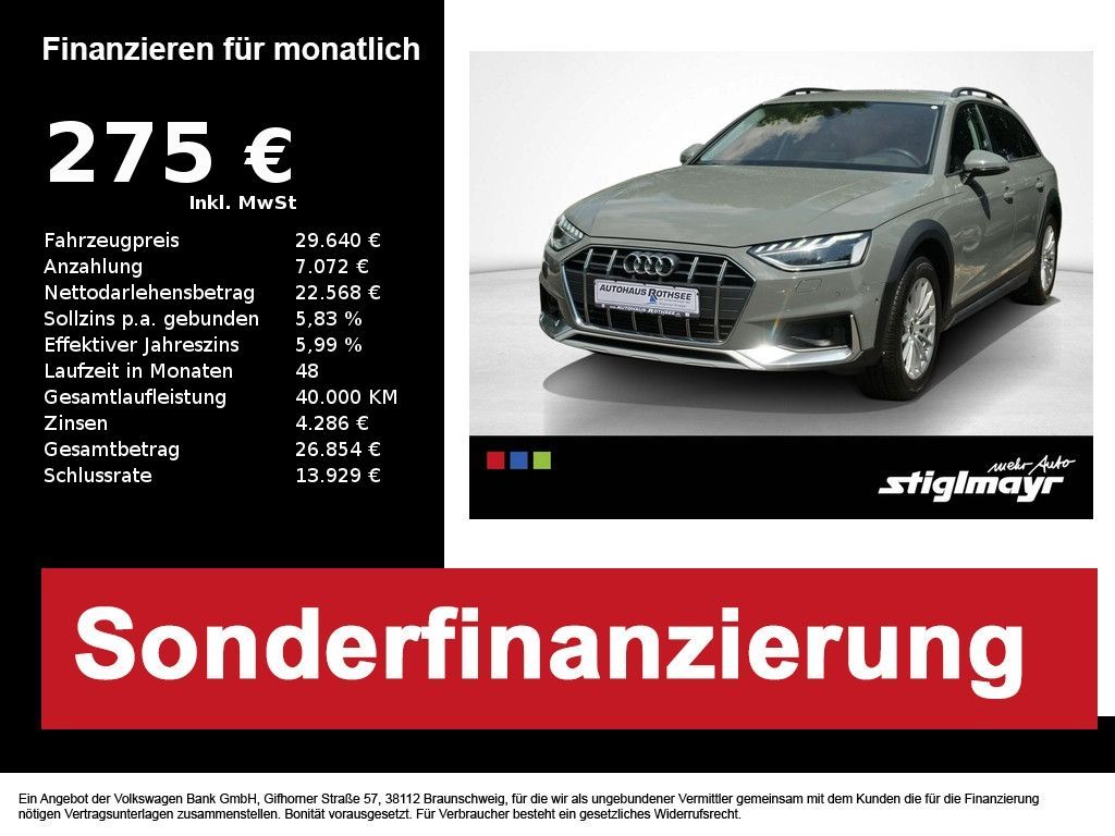 Audi A4 Allroad 45 TFSI quattro AHK+MATRIX+STANDHZG Leasing