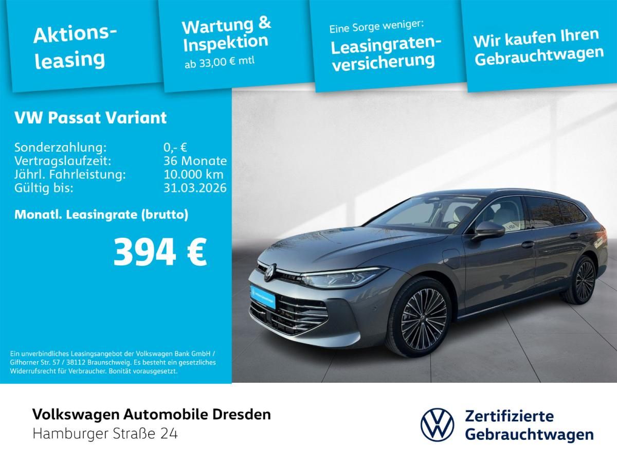 Volkswagen Passat Variant Elegance 1.5 TSI eHybrid IQ AHZV Leasing