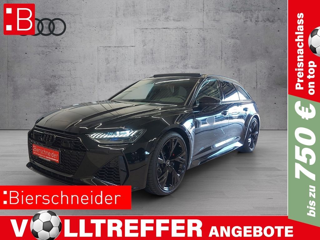 Audi RS6 Avant All Black LASER 22 B&O PANO HEAD-UP 36 Leasing