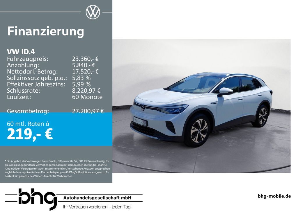 Volkswagen ID.4 Pure Performance 1-G-Autom. WÃÂ¤rmepumpe W Leasing