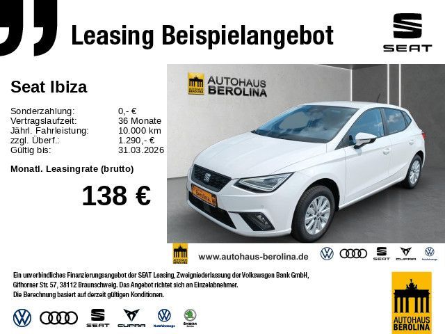 Seat Ibiza 1.0 TSI Style Edition DSG *NAV*Vision+* Leasing