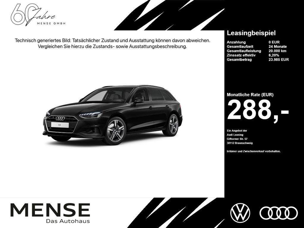 Audi A4 Avant 40 TDI S tronic Matrix AHK LED Navi PDC Leasing