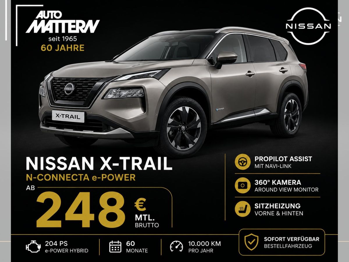 Nissan X-Trail Nissan X-Trail e-POWER N-Connecta | 204 PS | Winterpaket| Leder| 248€ Leasing Leasing