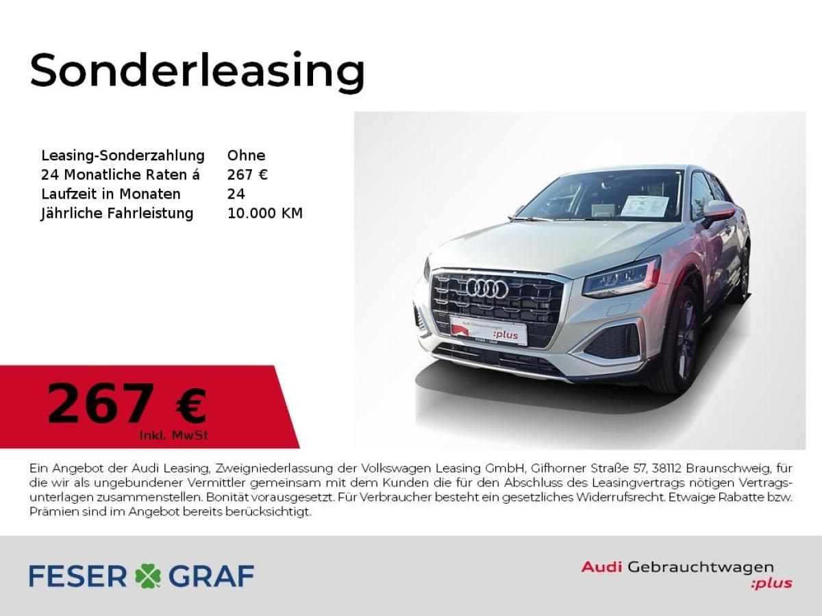 Audi Q2 35 TDI LED/Navi/AHK/R-Kamera/Sportsitze/18 Leasing