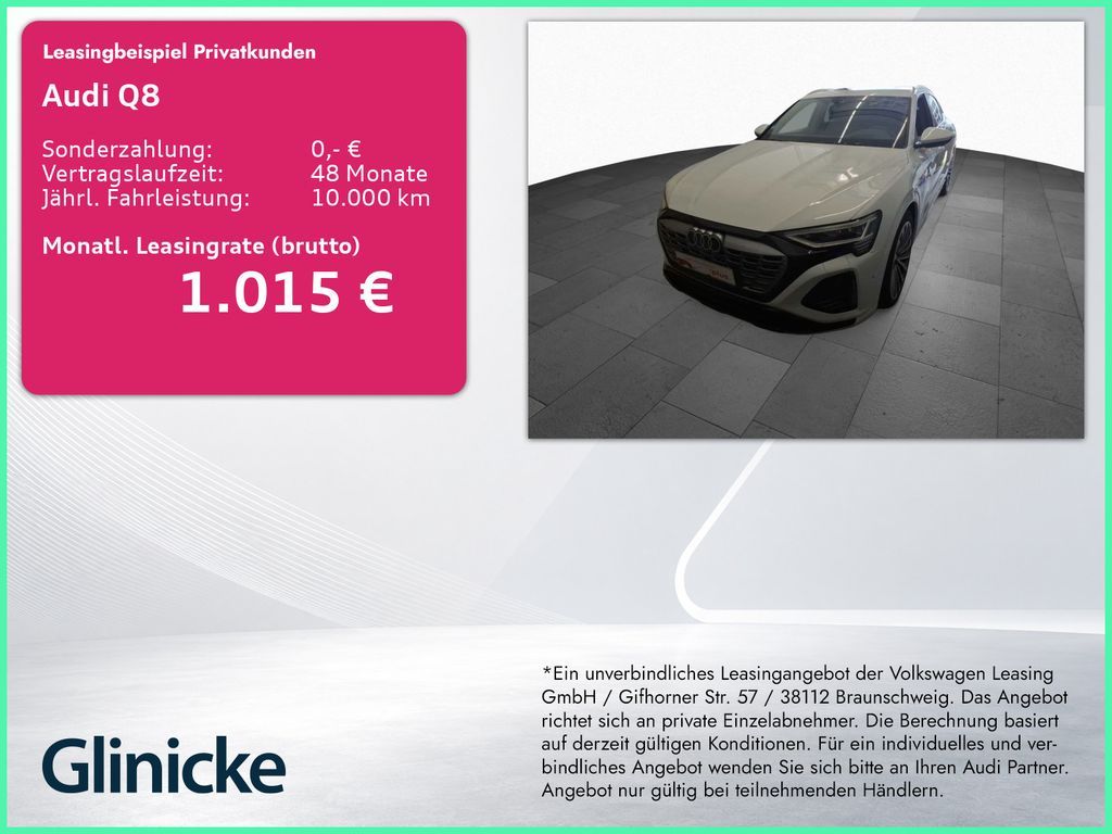 Audi Q8 SB 55 etron qu Sline Matrix Pano HuD AHK 360° Leasing