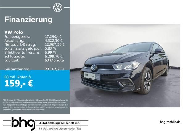 Volkswagen Polo 1,0 l TSI OPF GOAL ACC TravelAssist Navi connect Climatronic LED Nebel Ambi Leasing