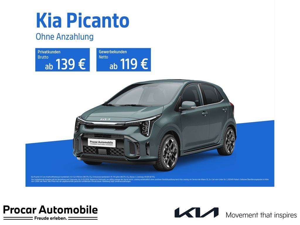 Kia Picanto | Fahrspaß im Kleinformat | frei konfigu Leasing