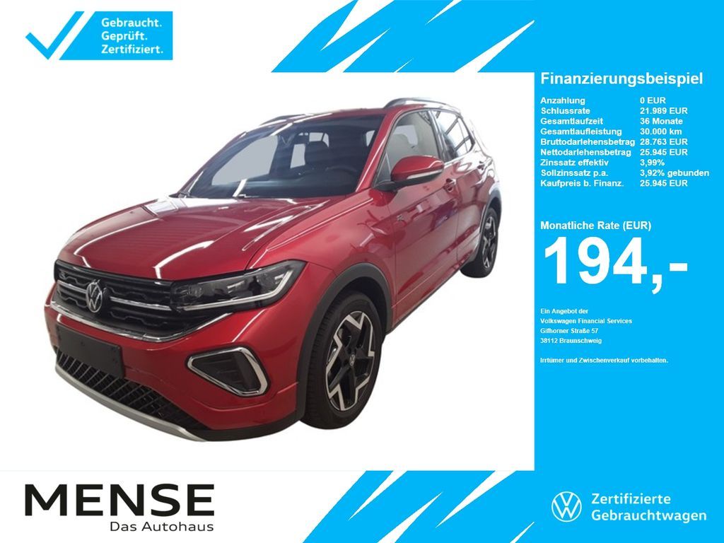 Volkswagen T-Cross 1.0TSI DSG R-Line IQ.Light Matrix ACC Leasing