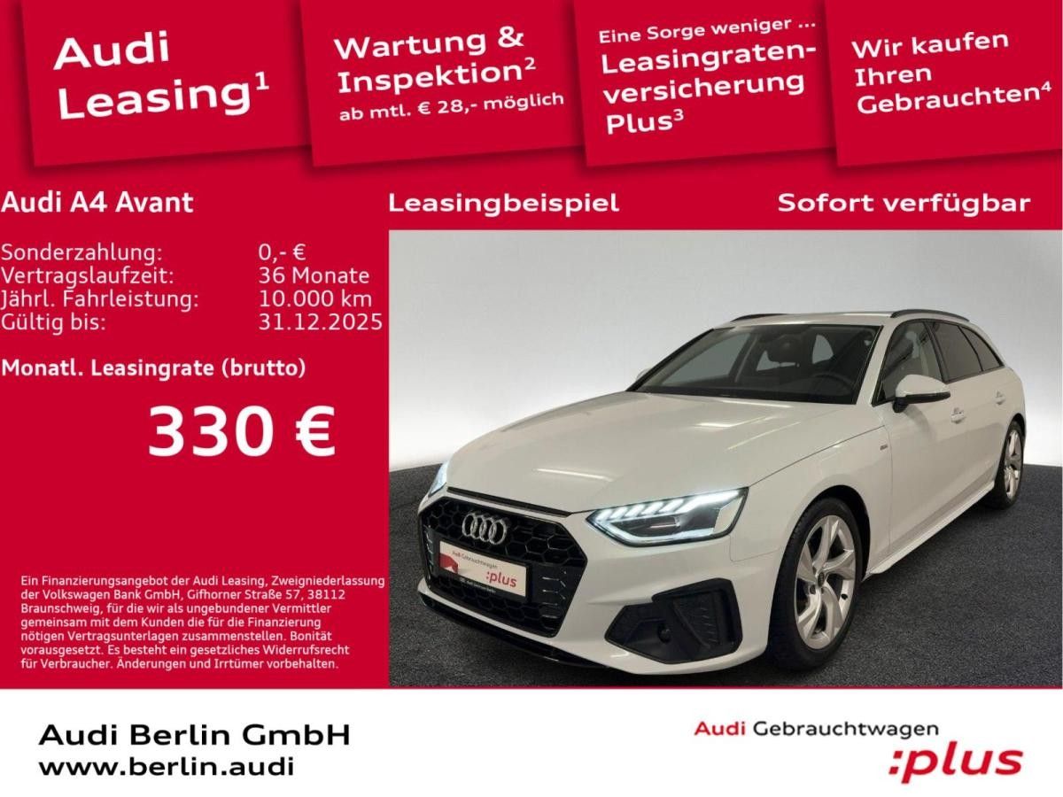 Audi A4 Avant S line 30 TDI S tr. STDHZG LED NAVI VIRTUAL Leasing