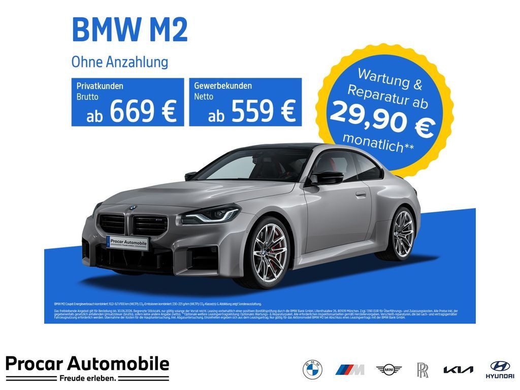 BMW M2 Coupé M Sport RFK NAVI LED Sound Syst. DAB Leasing
