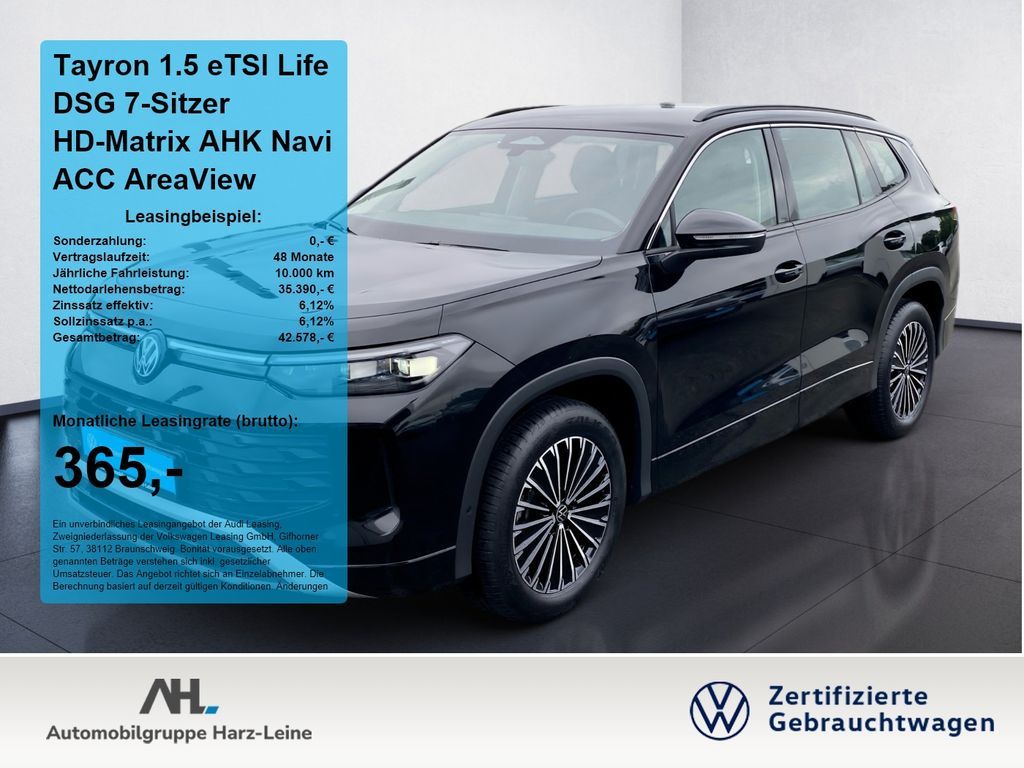 Volkswagen Tayron 1.5 eTSI Life DSG 7-Sitzer HD-Matrix AHK Leasing
