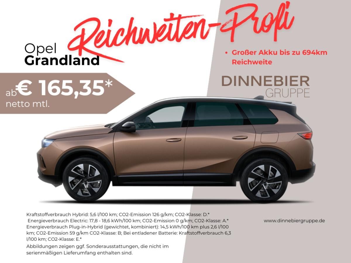Opel Grandland Edition LongRange 97-kWh-Batterie inklusive  Infotainment-Paket, Komfort-Paket Edition, Tech-Paket E Leasing