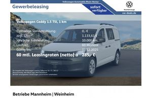 VW Caddy Flexible Maxi 5-Sitzer 1.5 TSI AHK Klima - Leasing