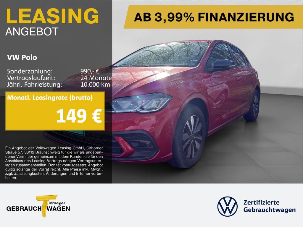 Volkswagen Polo 1.0 TSI DSG GOAL AHK ACC KAMERA SITZH Leasing