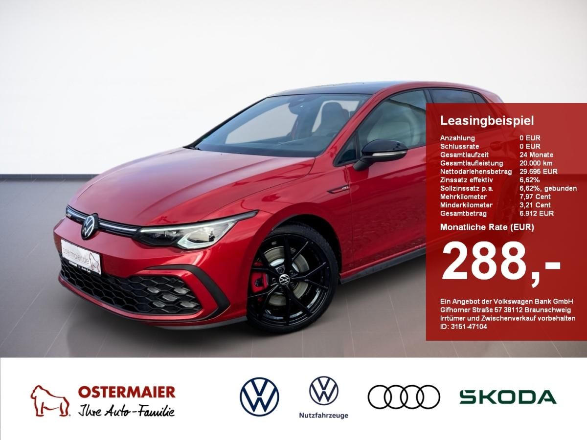 Volkswagen Golf VIII GTI BLACK 2.0TSI DSG MATRIX.STDHZG.PANO.AHK.KAMERA.HuD.HARMAN.DCC Leasing