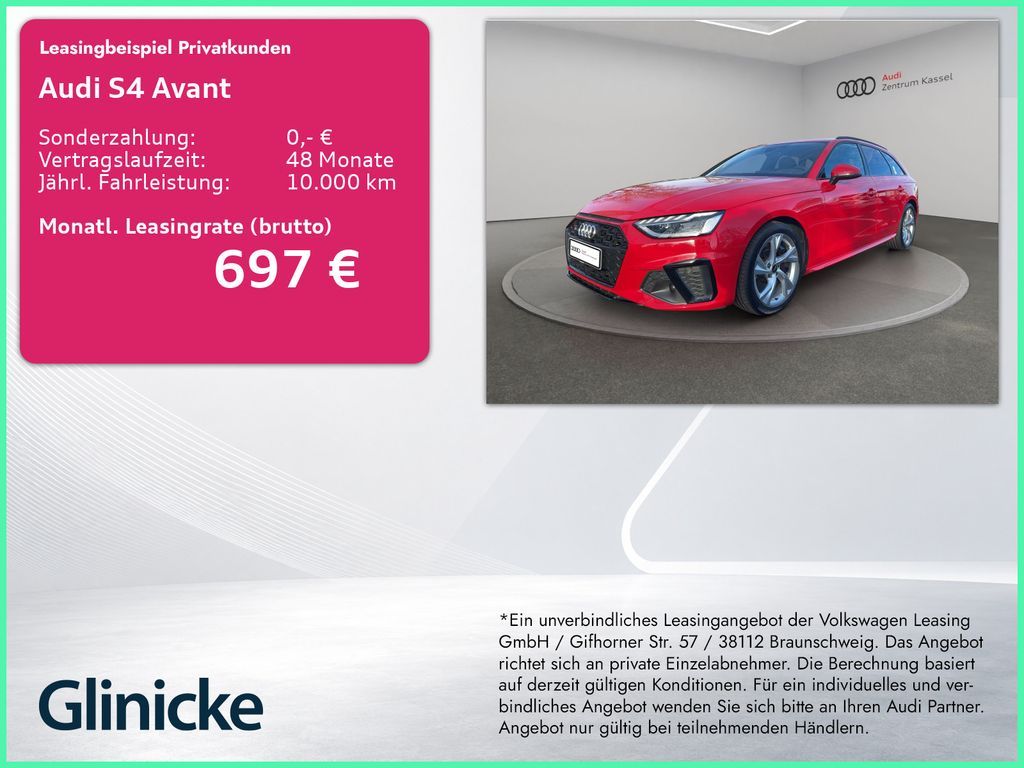 Audi S4 Avant 3.0 TDI quattro LED Pano Navi Kamera Leasing