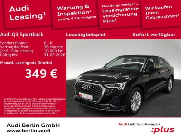 Audi Q3 Sportback 35 TFSI S tr. VIRTUAL PDC LED RFK Leasing