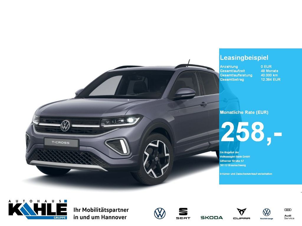 Volkswagen T-Cross R-Line 1.0 l TSI DSG Matrix RFK GJR AHK Leasing