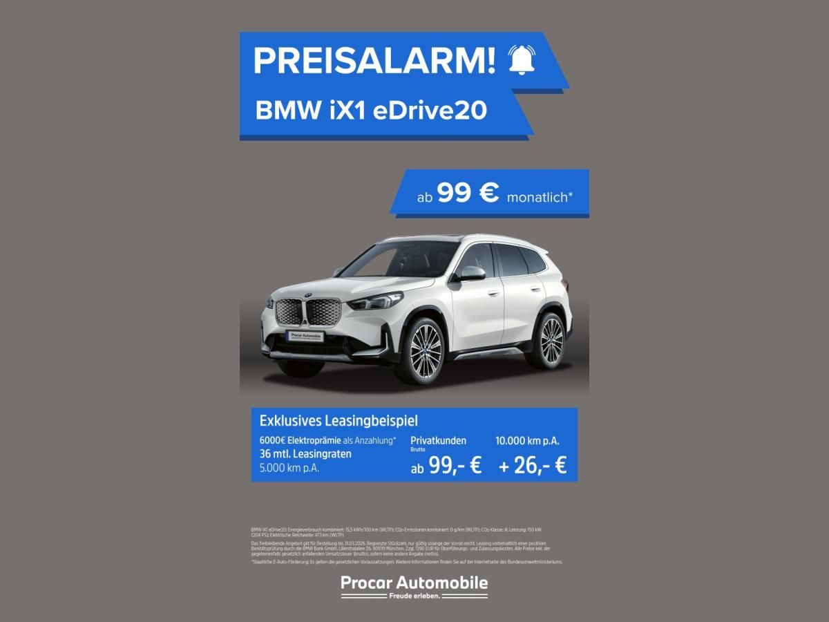 BMW iX1 eDrive20 ++ Anzahlung i.H.d Förderung ++ Leasing