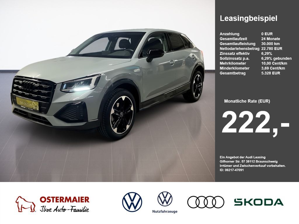 Audi Q2 ADVANCED 30TFSI 110PS.LED.NAVI.AC-AUTOM.AHK.1 Leasing