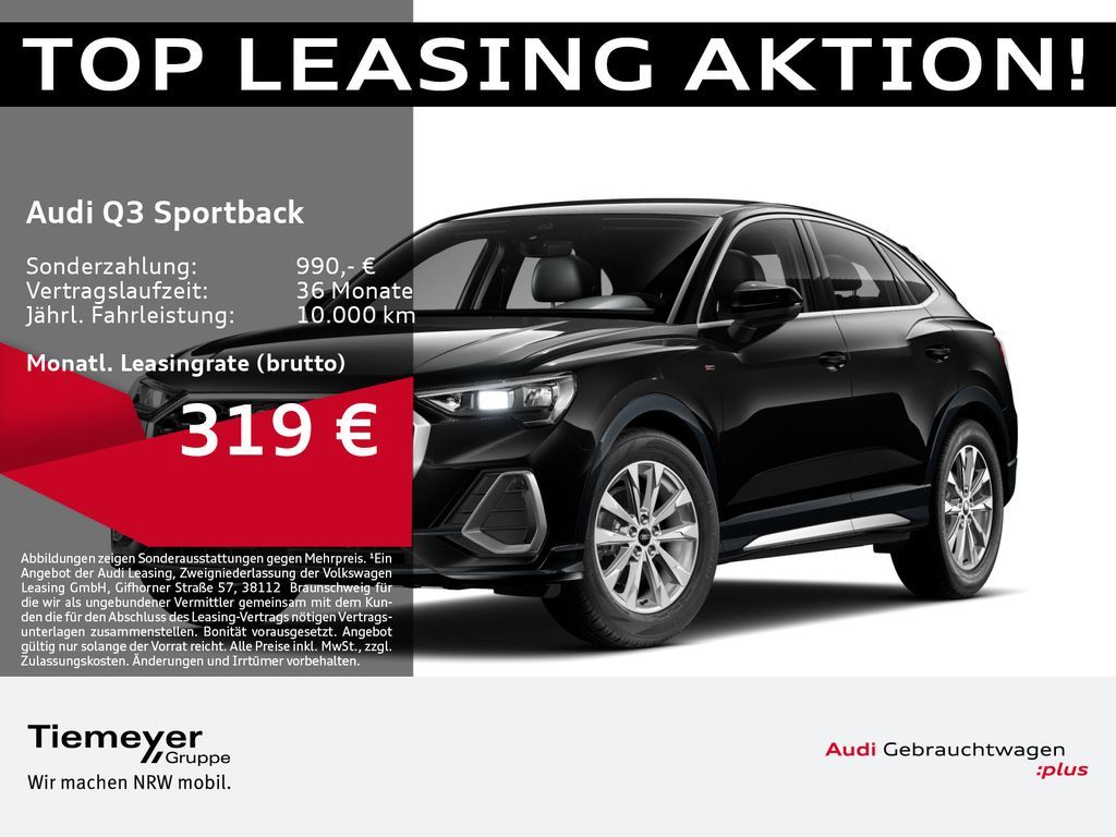 Audi Q3 Sportback 35 TDI S LINE SPORTSITZE TEILLEDER Leasing