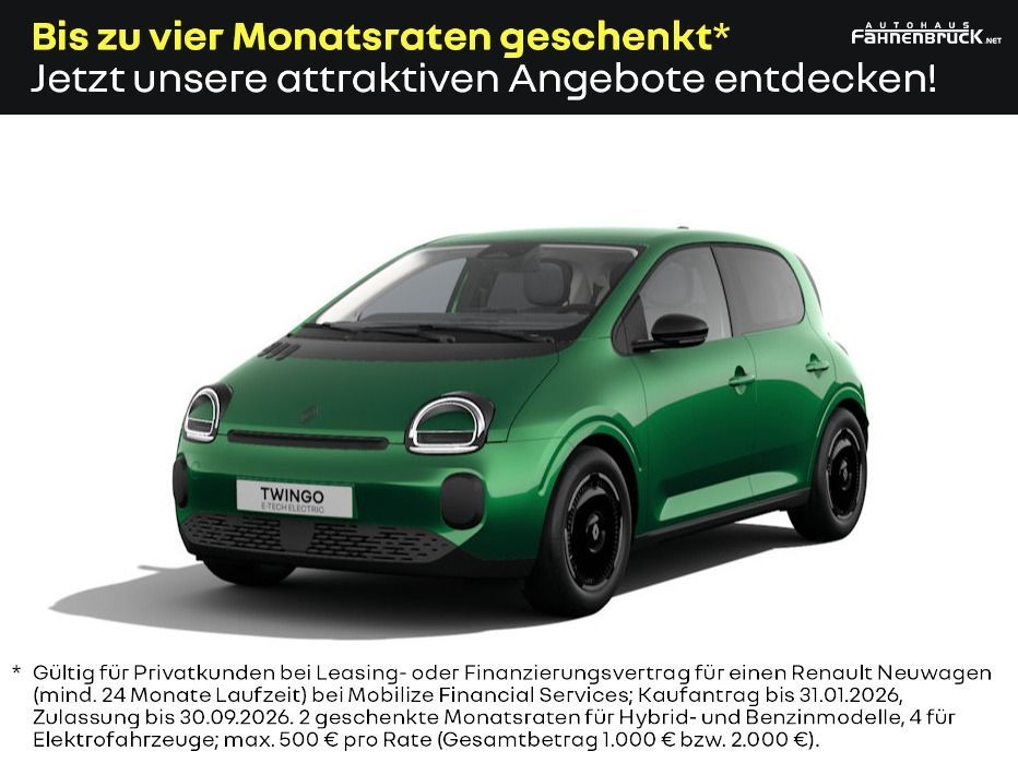 Renault Twingo E-TECH elektrisch Techno 80hp Urban Range Leasing