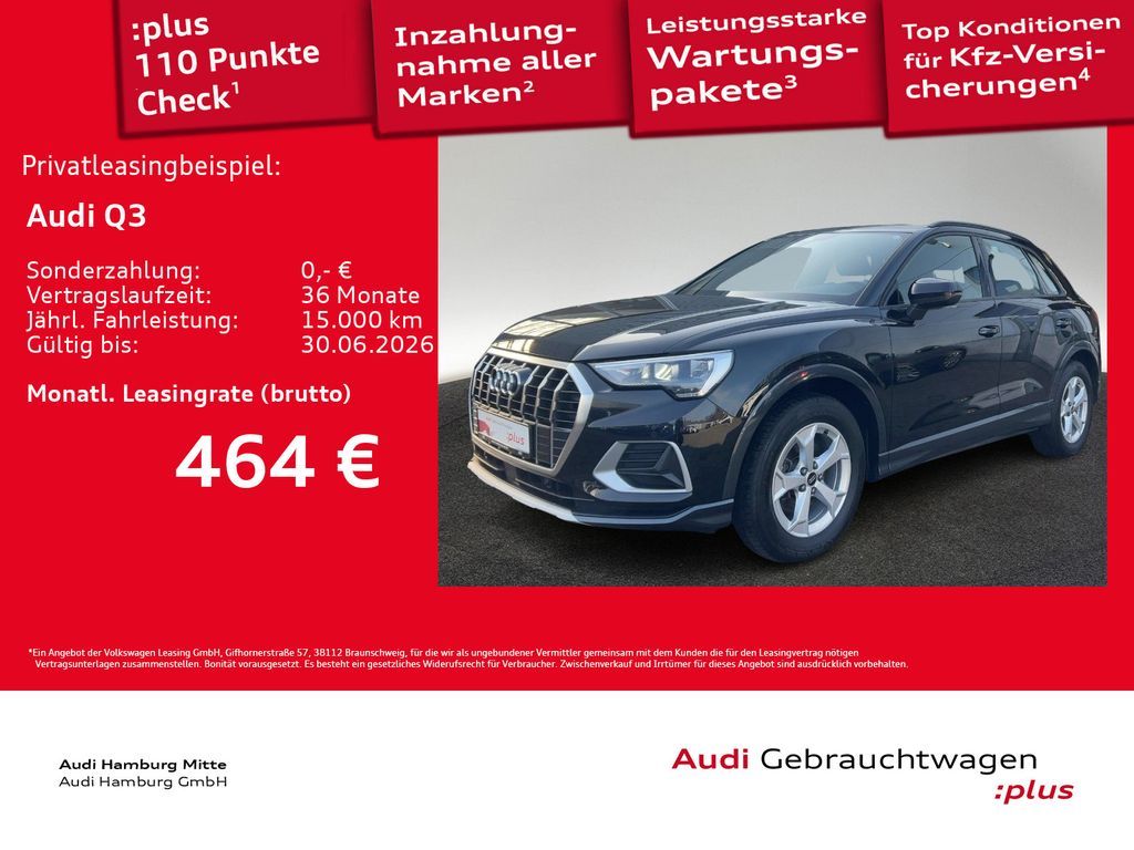 Audi Q3 35 TFSI advanced S tronic Kamera Sitzhzg Navi Leasing