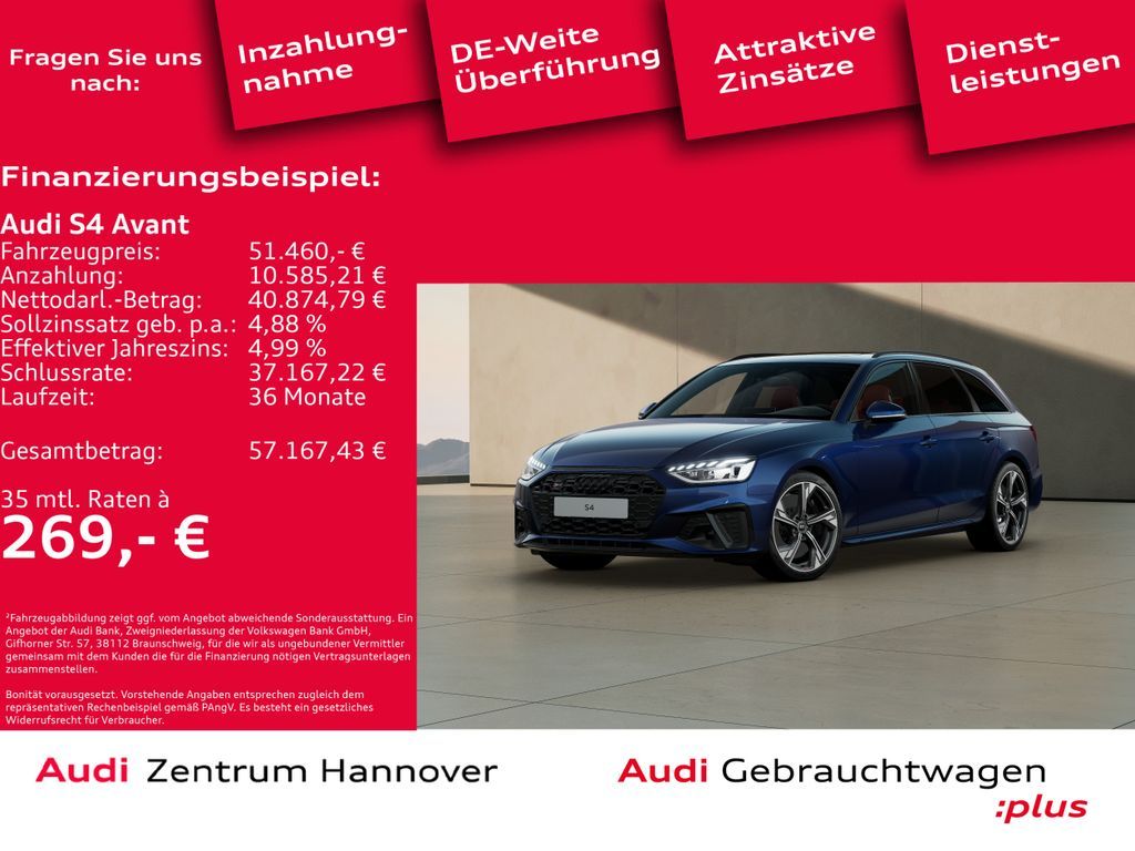 Audi S4 Avant 3.0 TDI quattro Pano B&O Kamera Navi Leasing