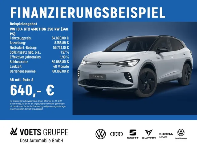 Volkswagen ID.4 GTX 4MOTION 250 kW (340 PS) AHK+IQ.DRIVE