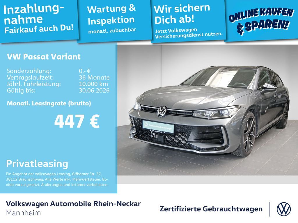 Volkswagen Passat Variant 2.0 TDI R-Line DSG 4Motion GAR203 Leasing