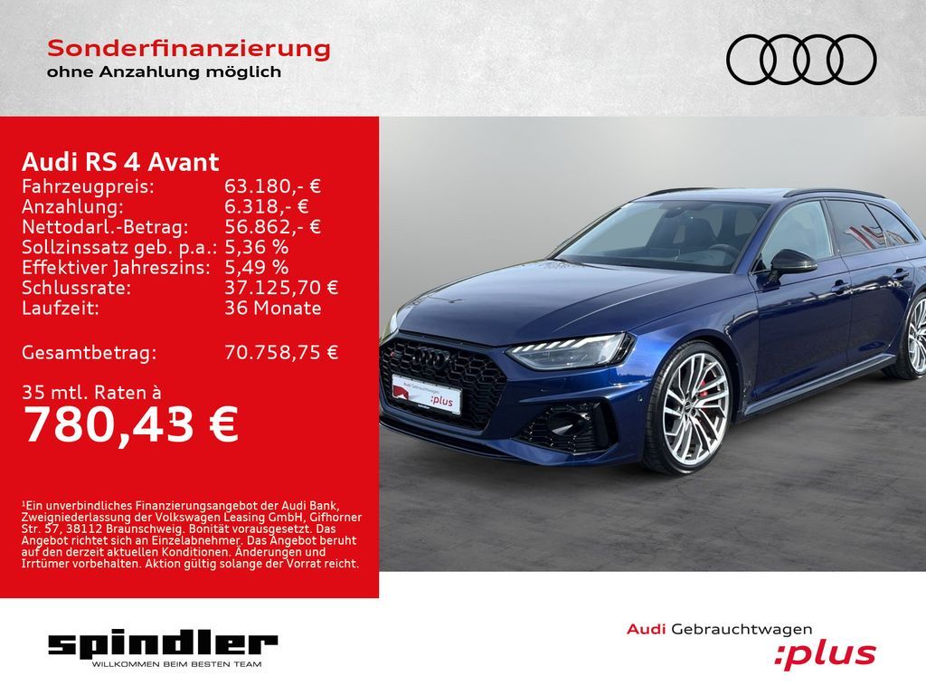 Audi RS 4 Avant TFSI quattro/ Vmax280, Pano, B&O, HuD Leasing