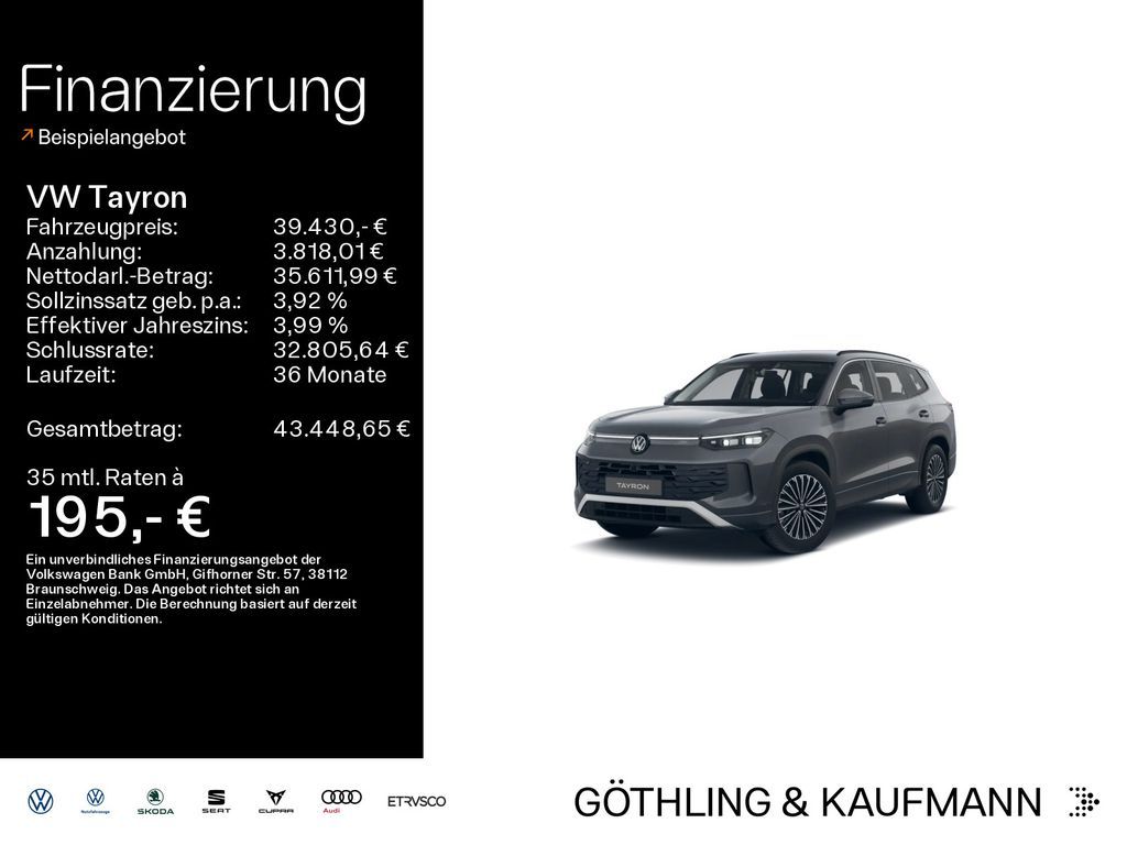 Volkswagen Tayron 2.0 TDI DSG 4M LIFE*7-SITZER*IQ.LIGHT*NAV Leasing