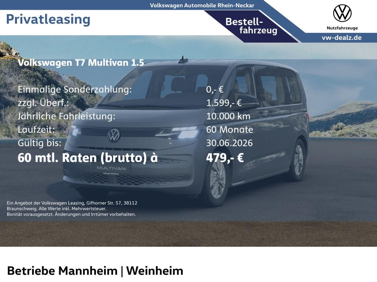 Volkswagen Multivan 1.5 eHybrid 4MOTION Klima ALU LED DAB Leasing