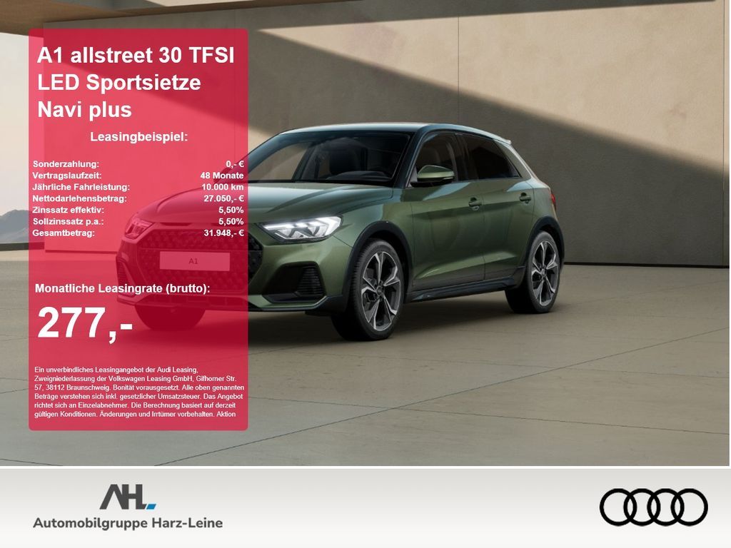 Audi A1 allstreet 30 TFSI LED Sportsietze Navi plus 2 Leasing