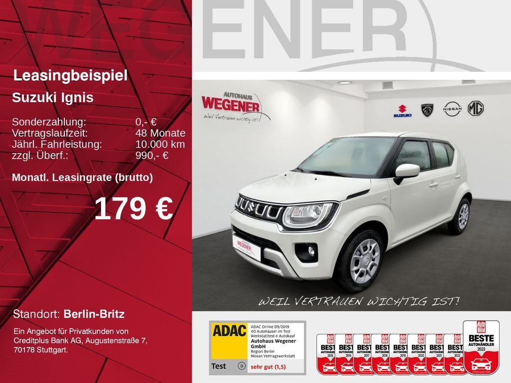 Suzuki IGNIS CLUB | HYBRID | KLIMA | ASISSTENSSYTEME Leasing